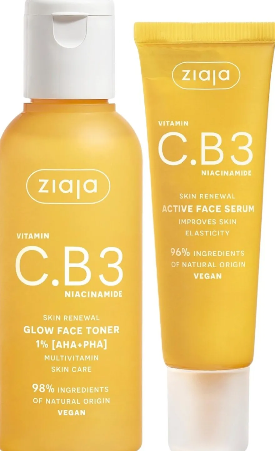 Ziaja C.B3-vitamiini seerumi+AHA-PHA kasvovesi 30+120 ml