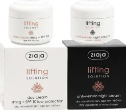 Ziaja Lifting solution päivävoide+yövoide 50+50 ml setti