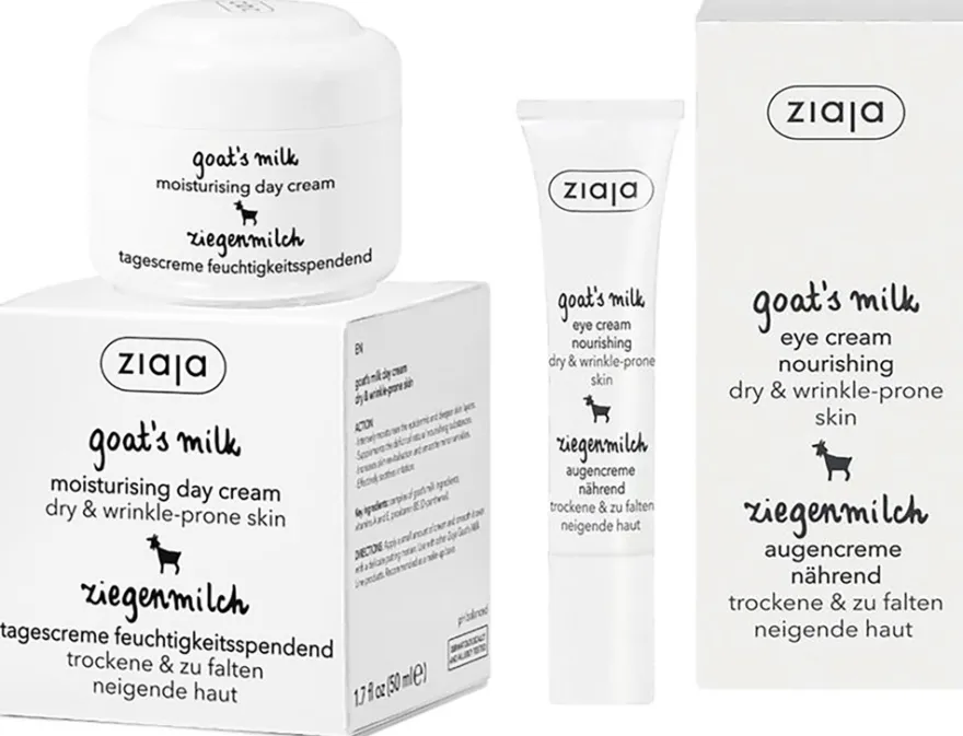 Ziaja Vuohenmaito päivävoide + silmänympärysvoide 50+15ml